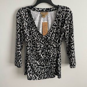 Peck&Peck Cheetah Print Blouse - Size S